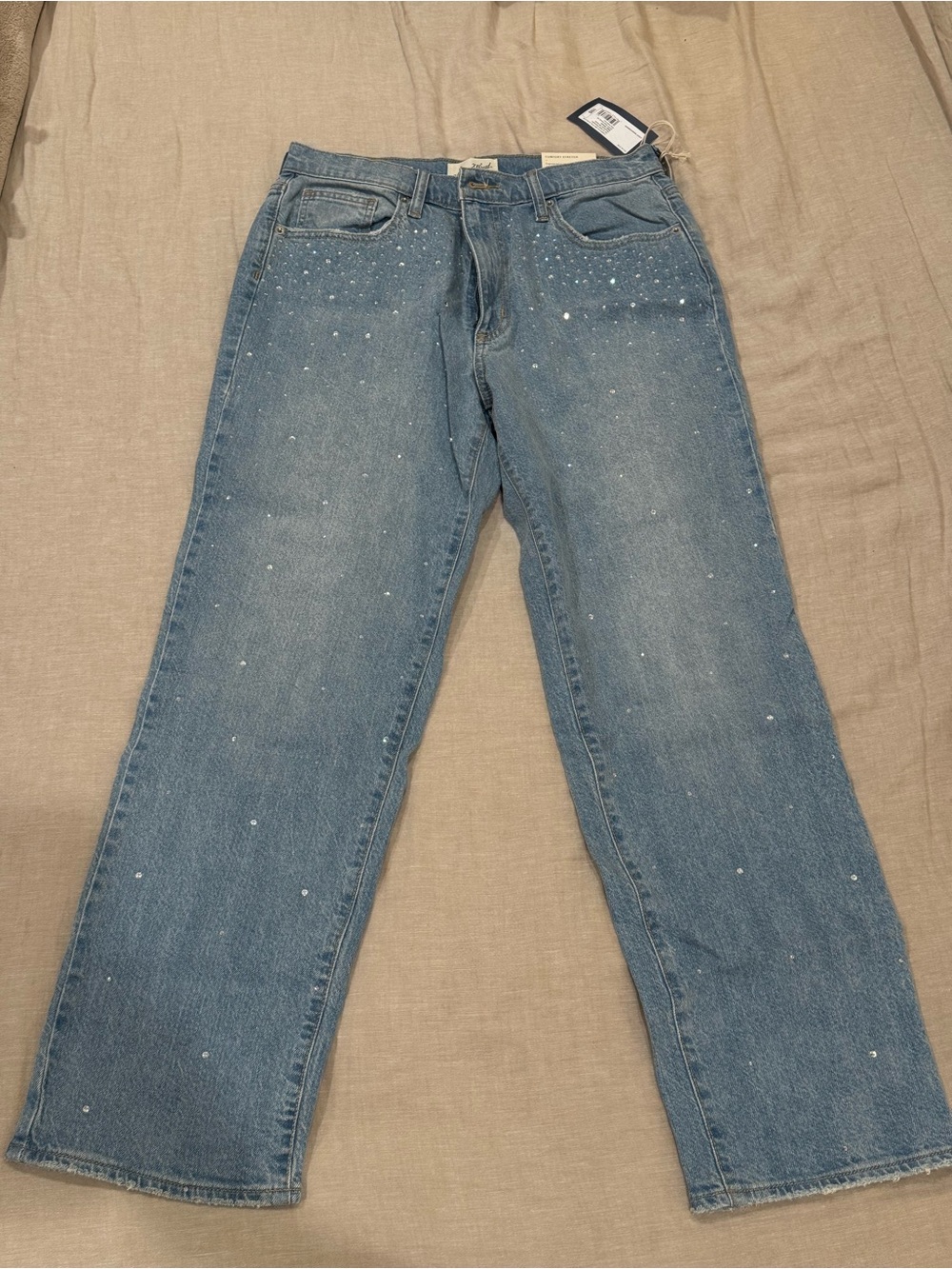 Universal Thread High Rise 90s Straight—Bedazzled